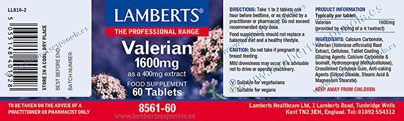 Baldrian 60 Tabletten - LAMBERTS Img 3