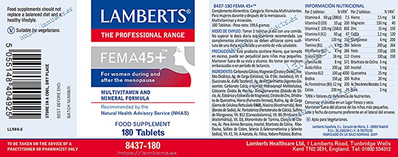 Fema 45+ 180 Comprimés - LAMBERTS Img 2