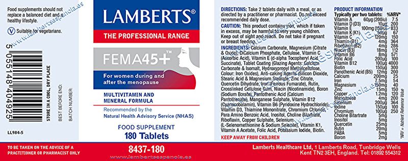 Fema 45+ 180 Compresse - LAMBERTS Img 3