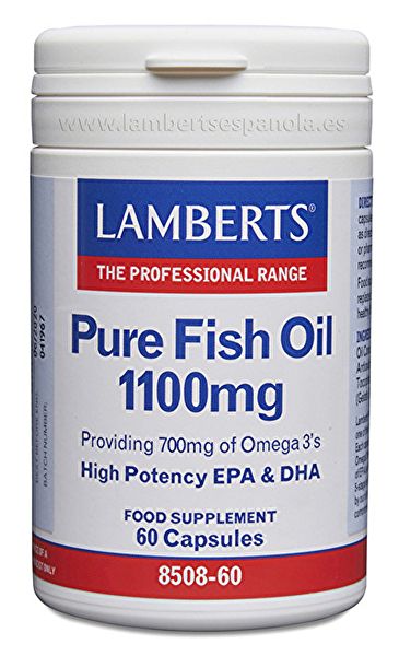 Aceite de Pescado Puro 60 Cápsulas - LAMBERTS