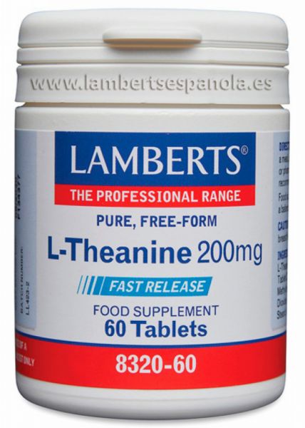 L-Teanina 200 mg 60 Cápsulas - LAMBERTS