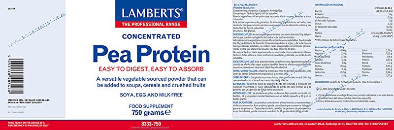 Erbsenprotein 750 g - LAMBERTS Img 2