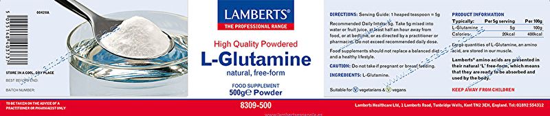 L-Glutamin 500 g - LAMBERTS Img 3