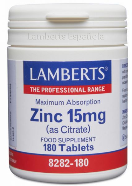 Zinc 15 mg 180 Comprimés - LAMBERTS