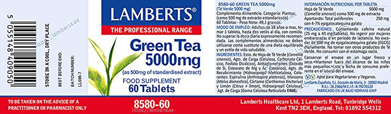 Groene T 5000 mg 60 tabletten - LAMBERTS Img 2