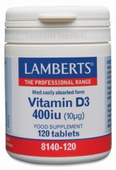 Buy LAMBERTS Vitamin D3 400 IU 120 Tablets By 17,05€