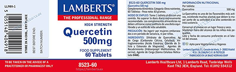 Quercetin 60 Tablets - LAMBERTS Img 2