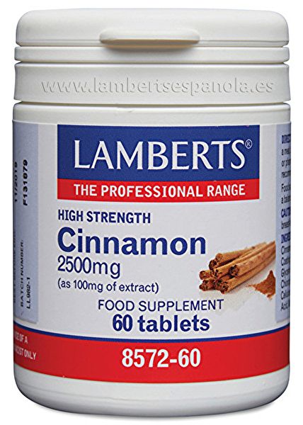 Canela 2500 mg 60 comprimidos - LAMBERTS