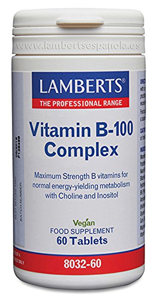 Complex de Vitamines B100 60 Càpsules - LAMBERTS