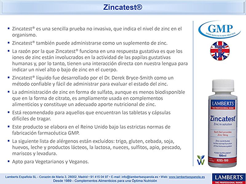 Zincatest® 100 ml - LAMBERTS Img 6