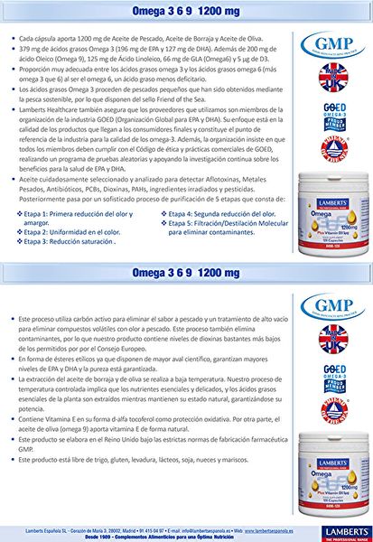 Omega 3,6,9 1200 mg en vitamine D3 120 capsules Img 9