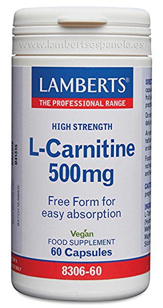 L-Carnitina 500 mg 60 Compresse - LAMBERTS