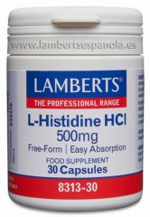 Comprar LAMBERTS L-Histidina HCI 500 mg 30 Cápsulas Por 25,15€