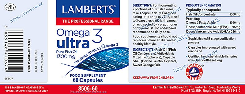 Omega 3 Ultra 60 Càpsules - LAMBERTS Img 7