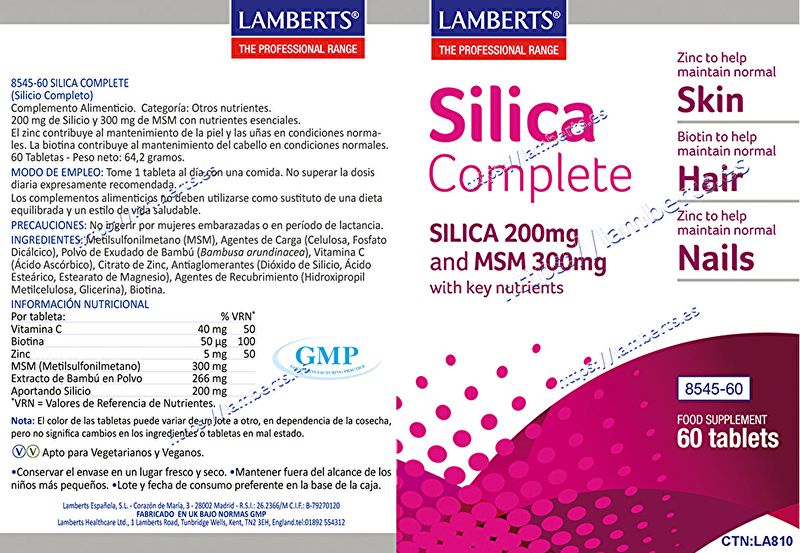 Silice Complète 60 Gélules - LAMBERTS Img 2