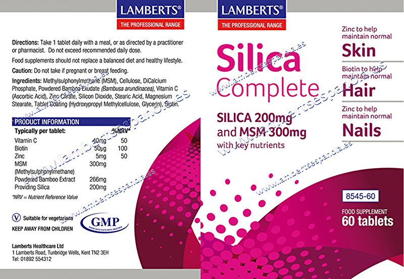 Silica Complet 60 Càpsules - LAMBERTS Img 3