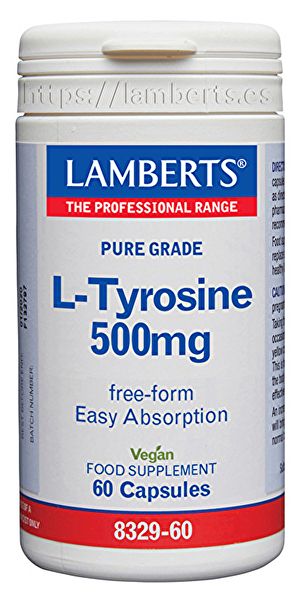 L-Tyrosin 500 mg 60 Kapseln - LAMBERTS