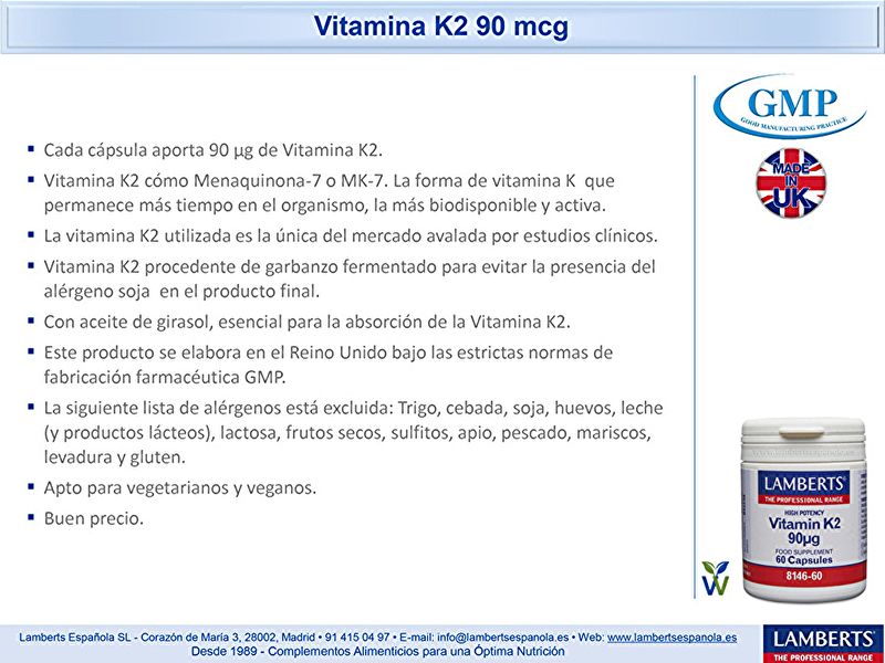 Vitamina K2 90 mcg 60 capsule come Menachinone-7 (MK-7) Img 5