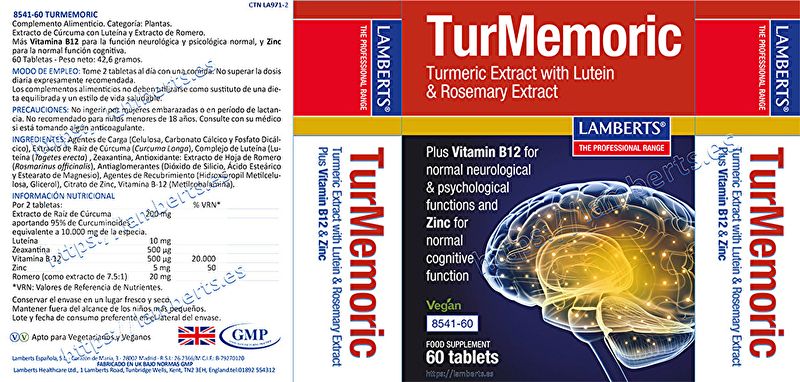 TurMemoric 60 capsule. Aiuta la memoria - LAMBERTS Img 2