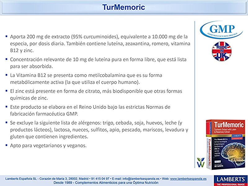 TurMemoric 60 Gélules. Aide la mémoire Img 5