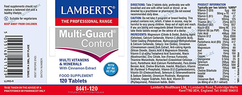 Controle Multi Guard® 120 Comprimidos - LAMBERTS Img 3