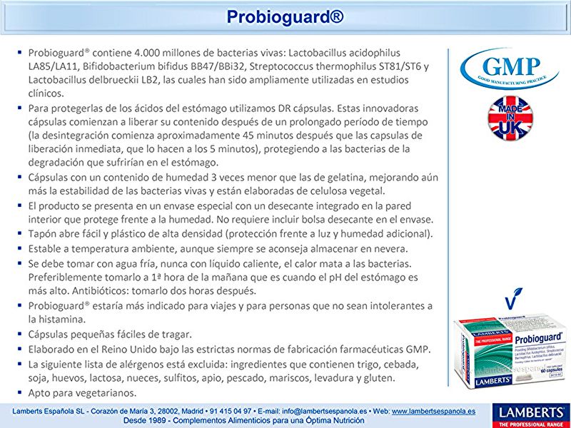 Probioguard 60 Cápsulas. 4 cepas de bacterias amigas Img 6