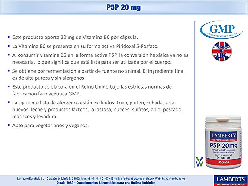 P5P 20 mg (piridossale 5 fosfato) 60 compresse Img 5