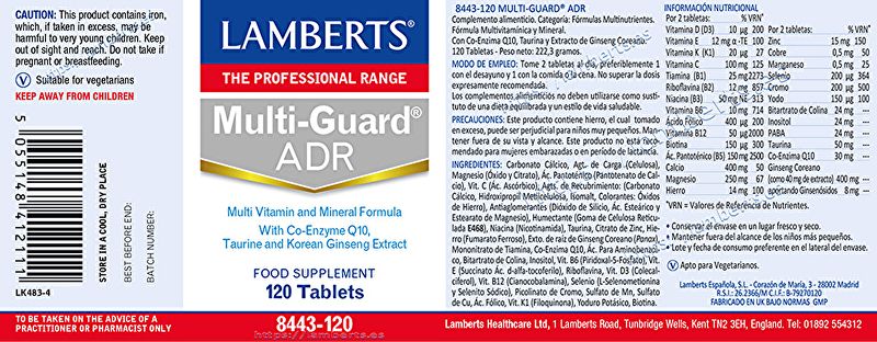 Multi guard® ADR 120 comprimidos - LAMBERTS Img 2