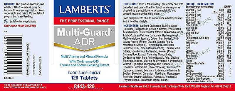 Multi guard® ADR 120 comprimidos - LAMBERTS Img 3