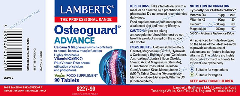 Osteoguard Advance 90 tabletten - LAMBERTS Img 3