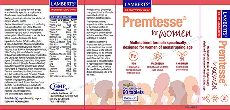 Premtesse Frau 60 Tabletten - LAMBERTS Img 2