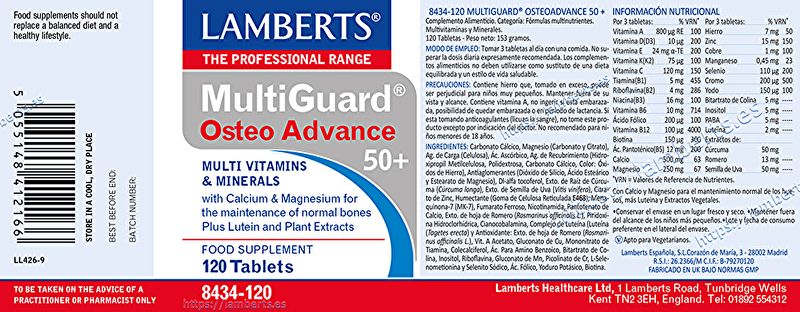 Multiguard Osteoadvance 120 Comprimés - LAMBERTS Img 2