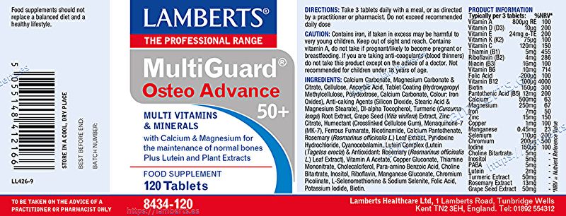 Multiguard Osteoadvance 120 Comprimés - LAMBERTS Img 3