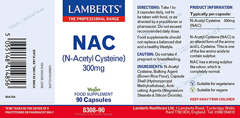 N Acetilcisteina 600 mg 60 Compresse - LAMBERTS Img 2