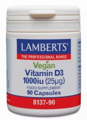 Acheter LAMBERTS Vitamine D3 végétalienne 1000 UI 90 Gélules Par 26,85€