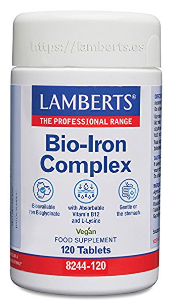 Vegan Iron Complex 120 Tablets - LAMBERTS