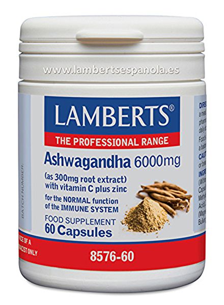 Ashwagandha 6000 mg 60 Cápsulas - LAMBERTS