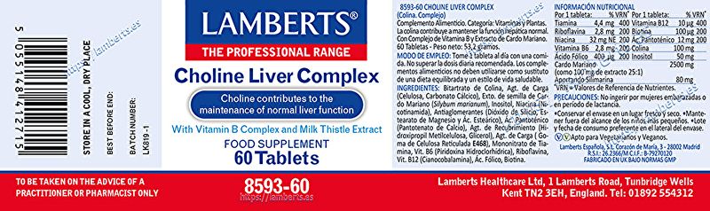 Cholin-Leber-Komplex 60 Tabletten - LAMBERTS Img 2