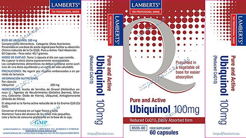 Ubiquinol 60 Tabletes - LAMBERTS Img 2