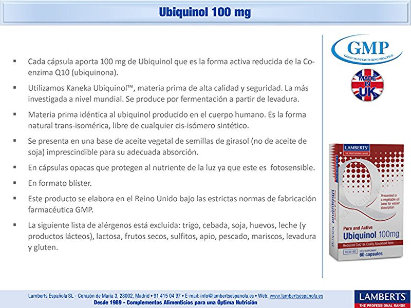 Ubiquinol 60 Tablets - LAMBERTS Img 5