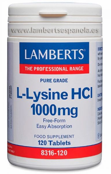 L-Lisina HCI 1000 mg 120 Compresse - LAMBERTS