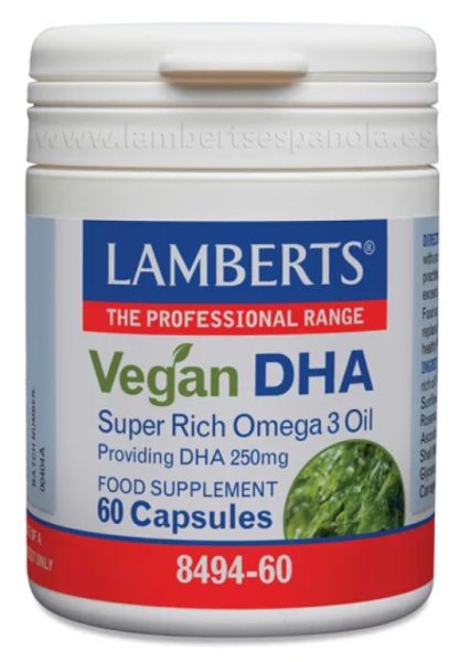 DHA vegano 250 mg 60 cápsulas - LAMBERTS