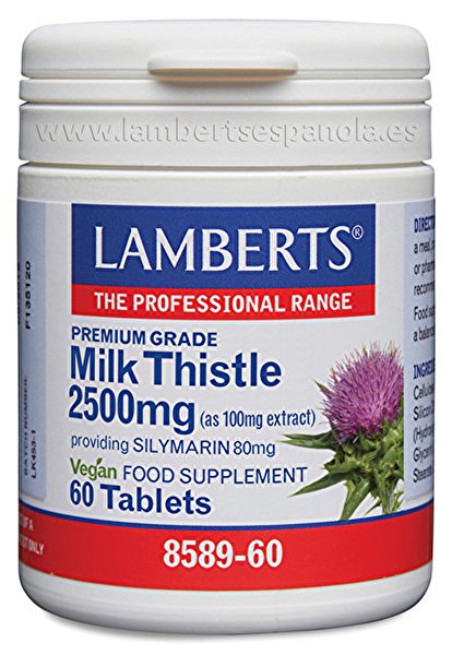 Cardo Mariano 2.500 mg 60 Tabletas - LAMBERTS