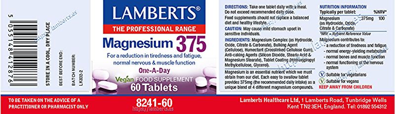 Magnesium 60 tabletten - LAMBERTS Img 3