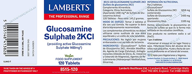 Glucosamina solfato 2KCI 120 compresse - LAMBERTS Img 2