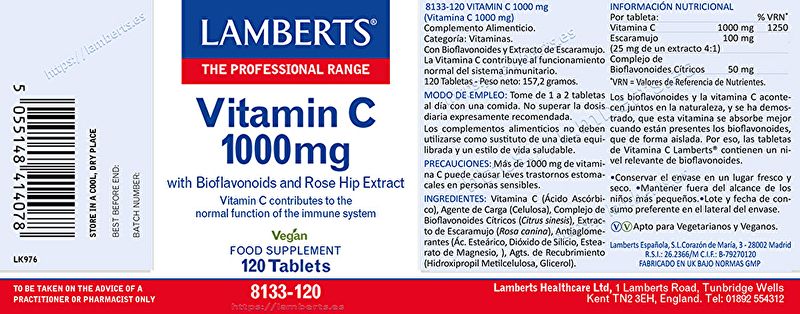 Vitamin C Med Bioflavonoider 120 Tabletter 1000 mg Img 2