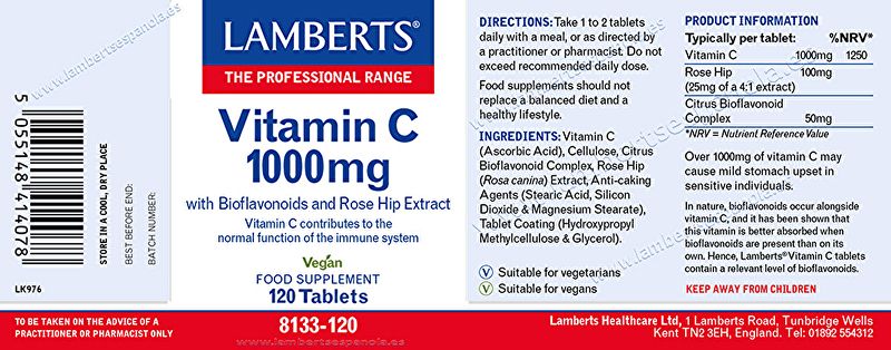 Vitamin C Med Bioflavonoider 120 Tabletter 1000 mg Img 3