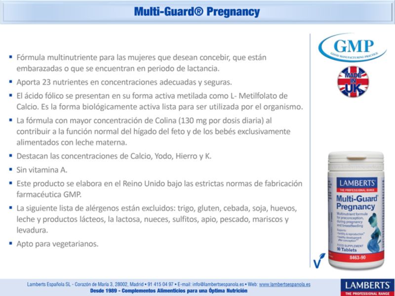 Multi Guard® Gravidez 90 Comprimidos - LAMBERTS Img 2