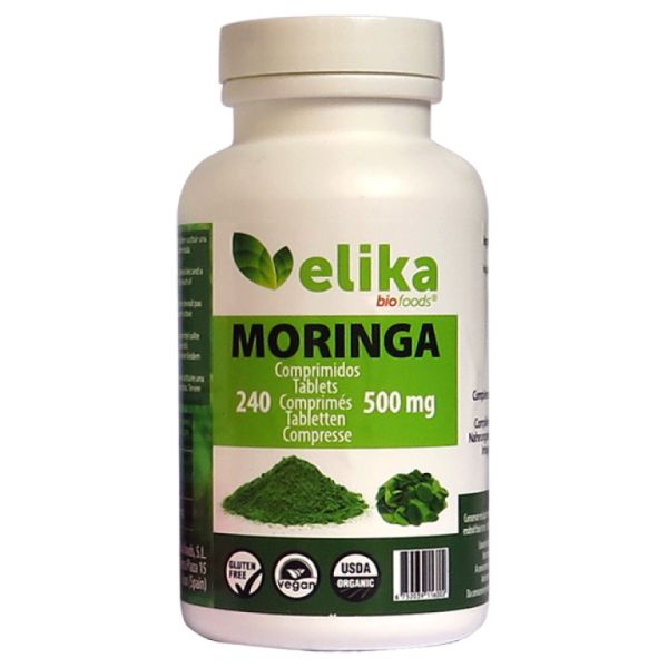 Moringa 500 mg 240 Comprimidos - ELIKAFOOD