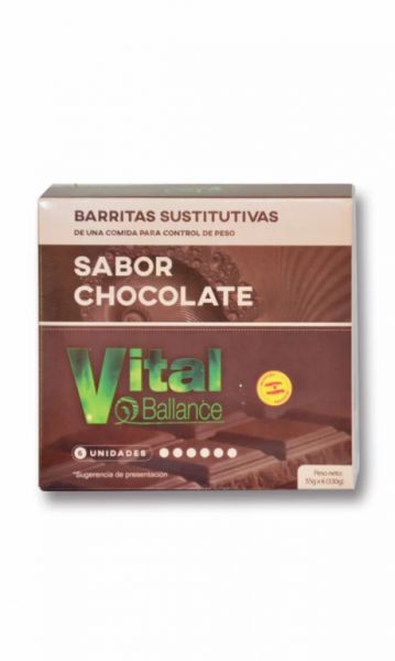 BARRA DE CHOCOLATE PARA SUBSTITUIR REFEIÇÕES 6 unidades